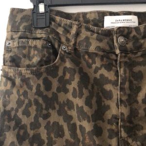 Zara animal print (cheetah pattern) skinny jeans